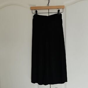 Elegant Black Midi Palazzo Pants